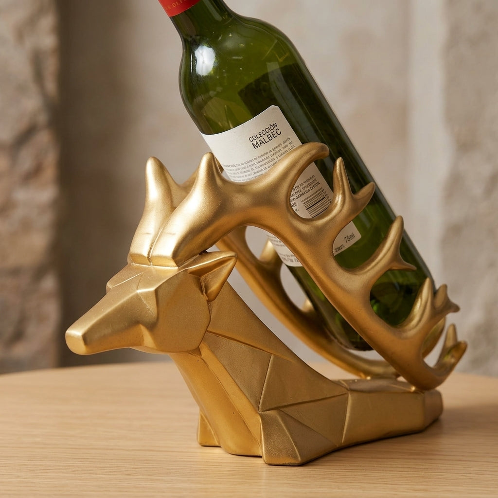Gold Metal With Gold Finish Wine Bottle Holder For Spiritual Gift