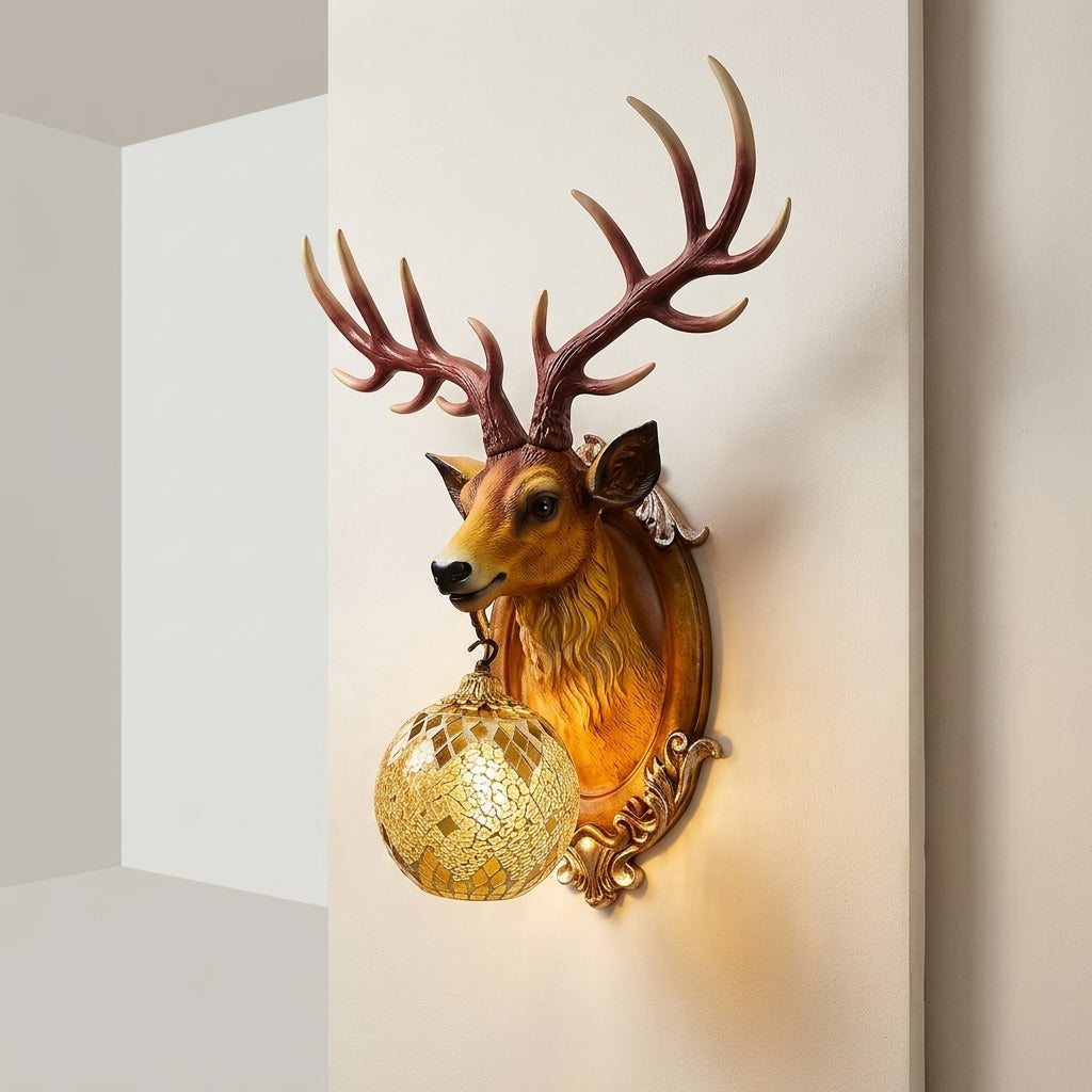 Antique Gold Resin Wall Sconce For Spiritual Gift
