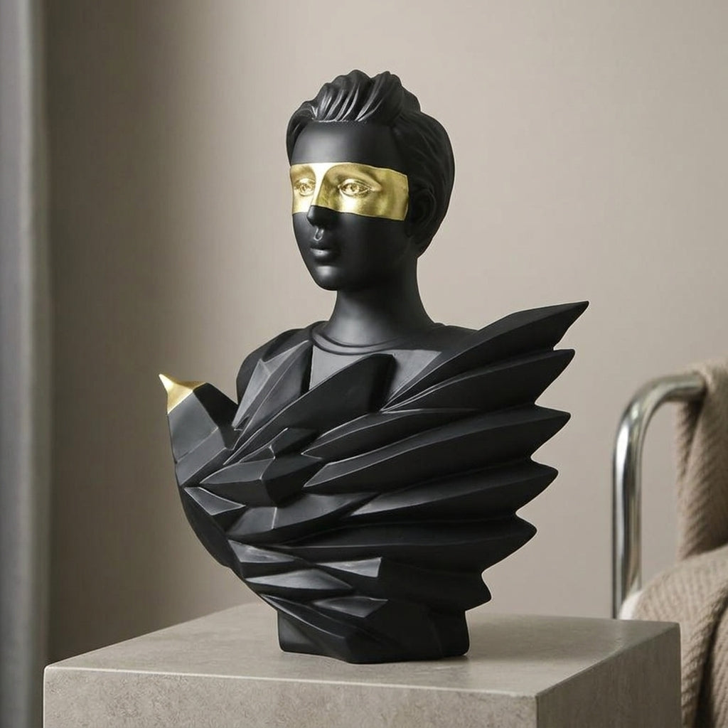 Black Resin Wall Lamp For Spiritual Gift