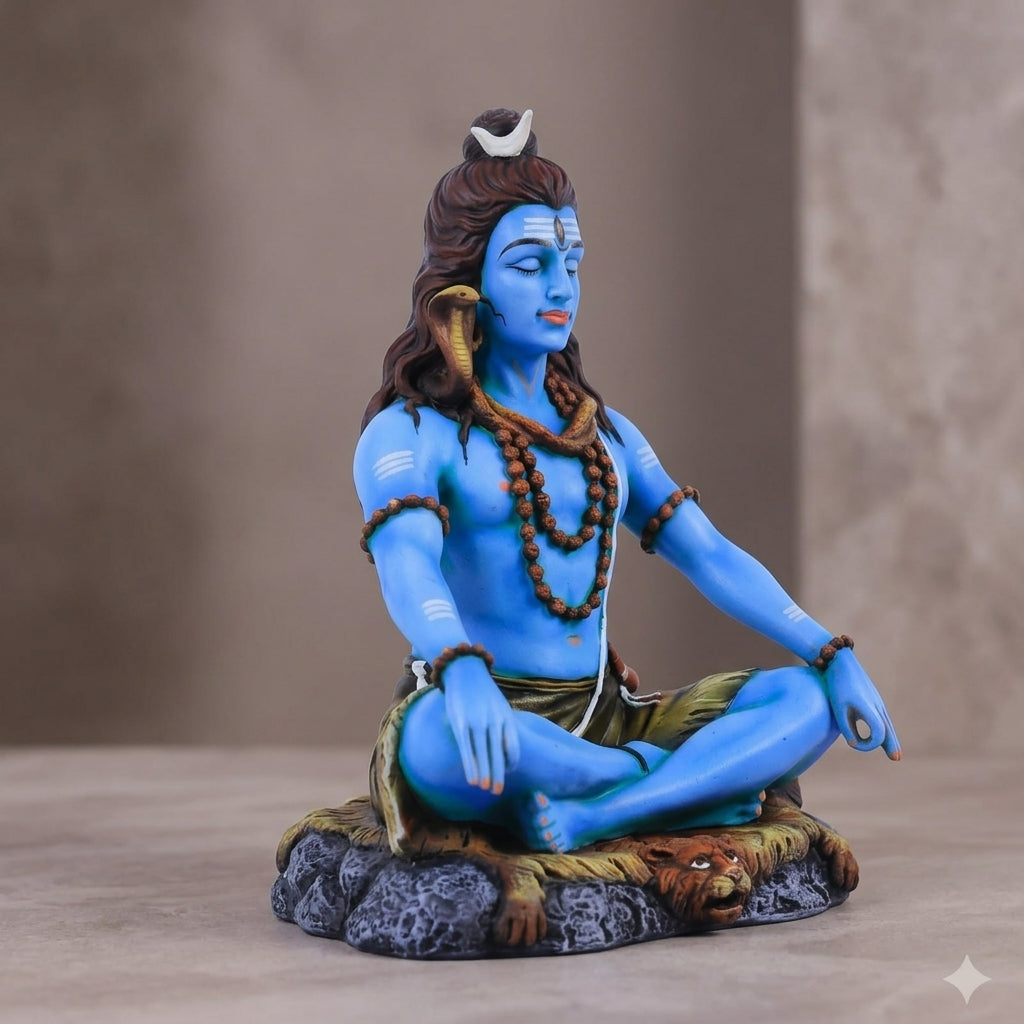 Blue Resin Idol For Spiritual Gift