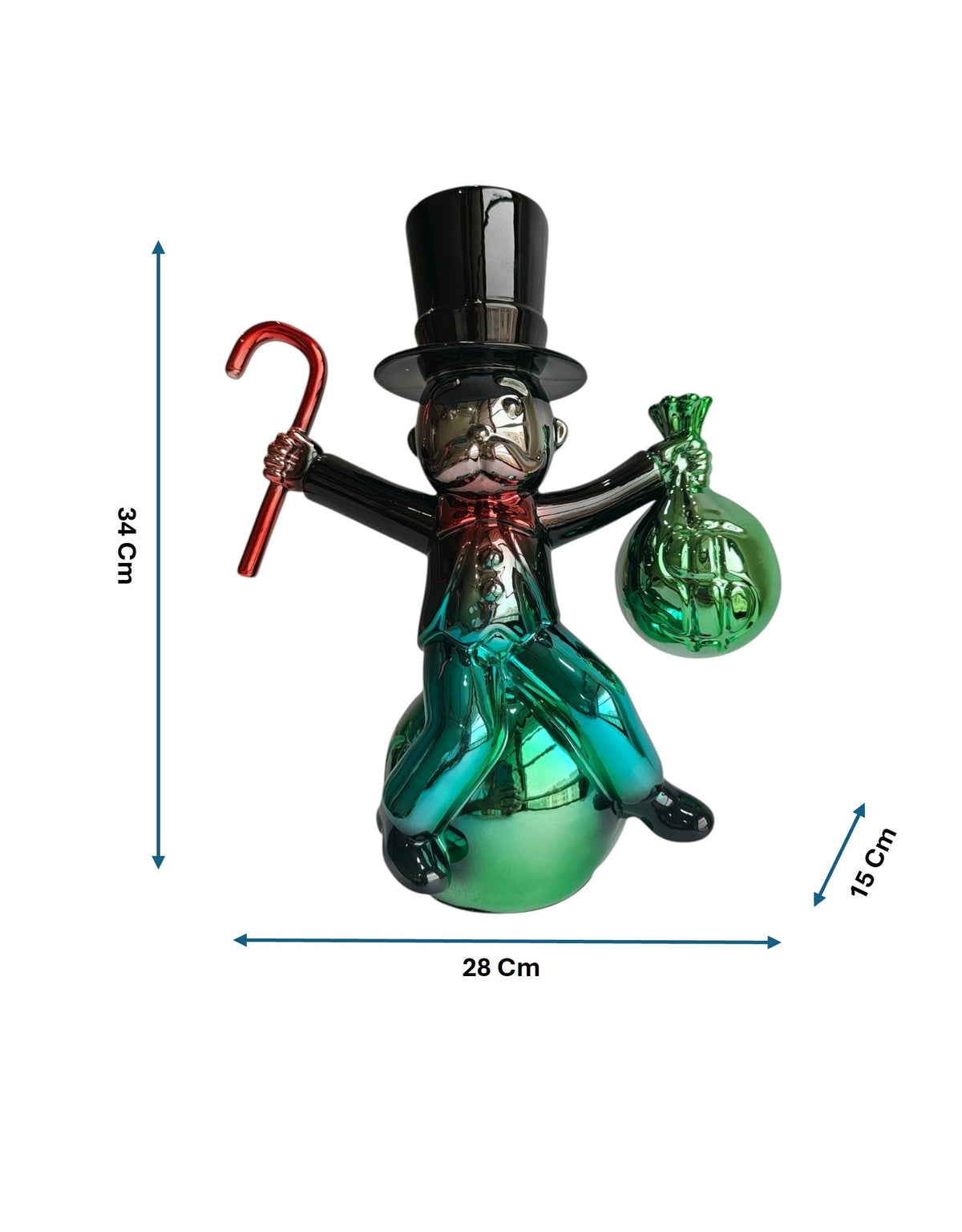 Monopoly Man Money Maker Showpiece - Luxury Metallic Table Decor
