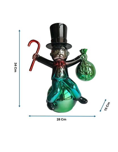 Monopoly Man Money Maker Showpiece - Luxury Metallic Table Decor