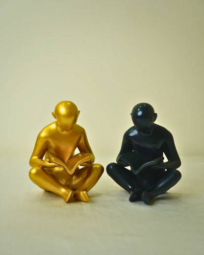 Reading Man Sculpture Set of 2
