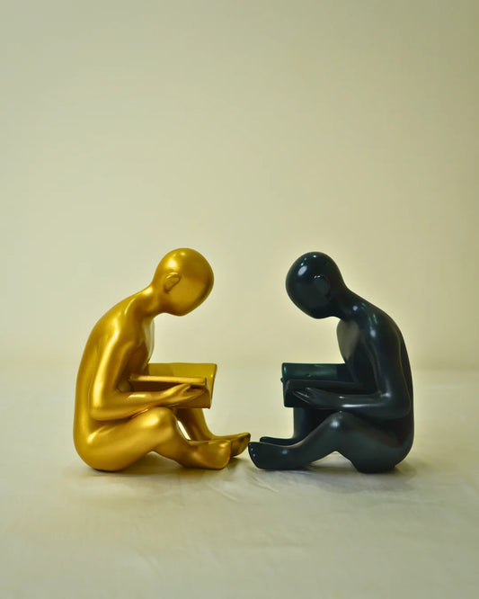 Reading Man Sculpture Set of 2