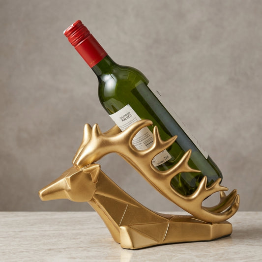 Gold Metal With Gold Finish Wine Bottle Holder For Spiritual Gift