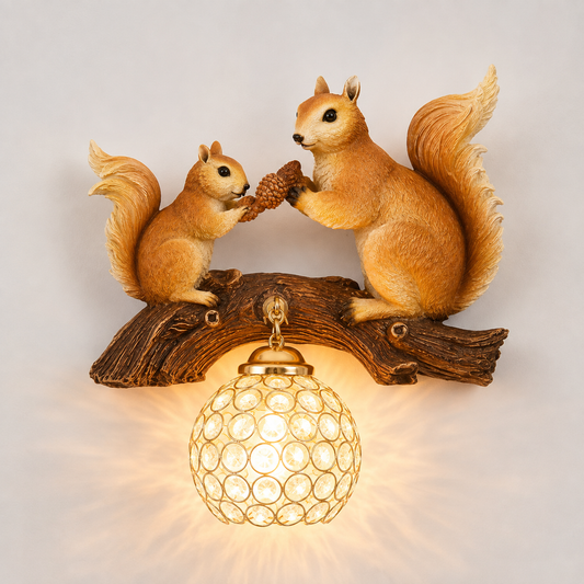 Cute Squirrel LED Wall Lamp
