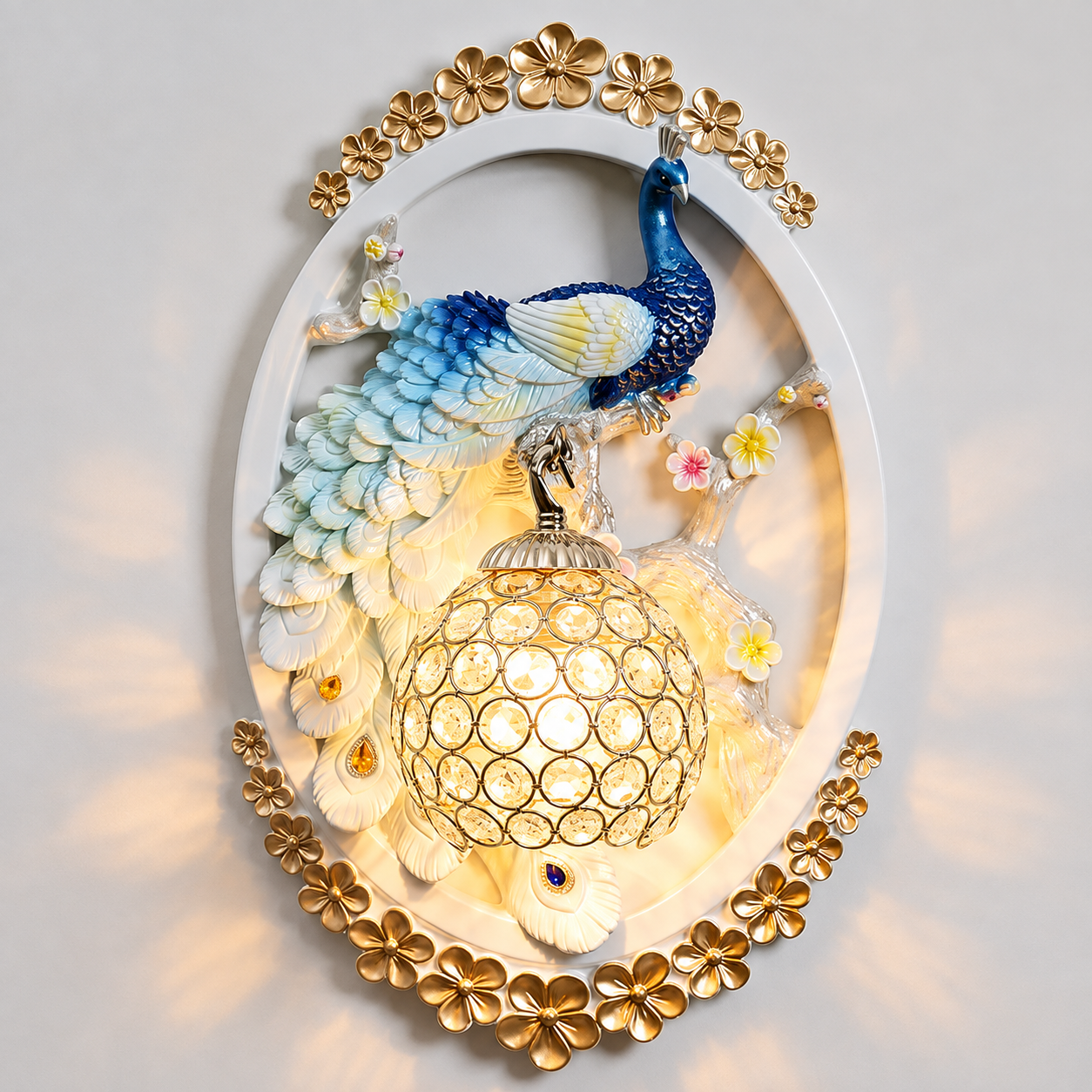 Luxury Peacock LED Wall Lamp