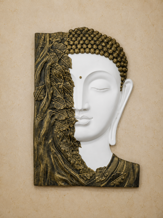 Polyresin Buddha Face Hanging with Bodhi Tree