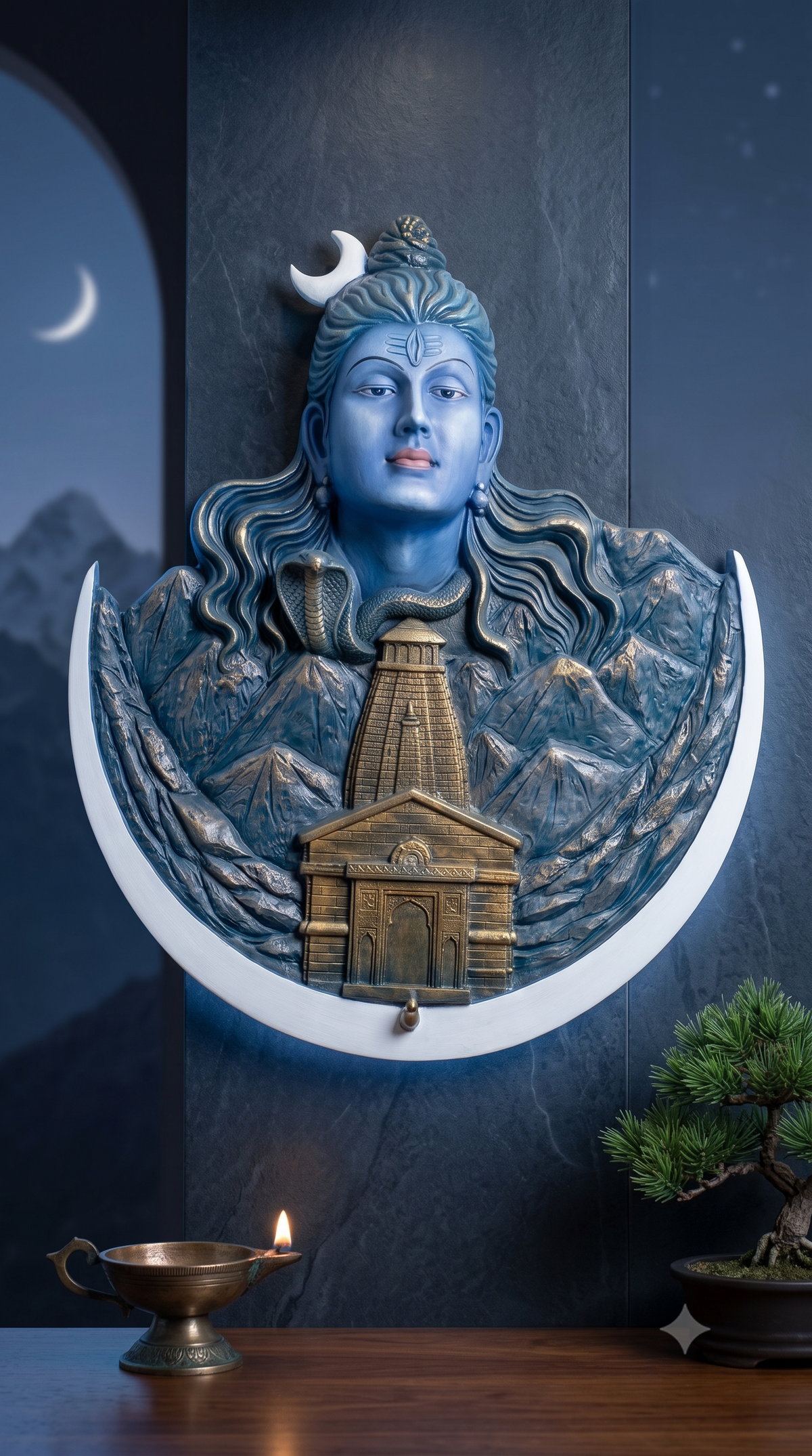 Premium 3D Kedarnath Shiva Relief