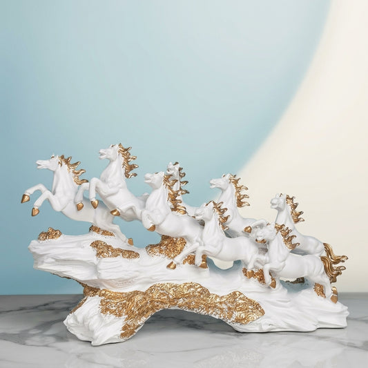 White & Gold Resin Statue For Spiritual Gift