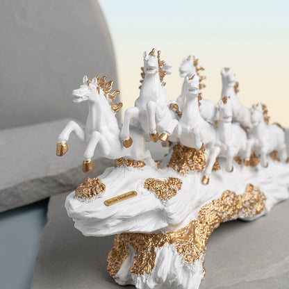 White & Gold Resin Statue For Spiritual Gift