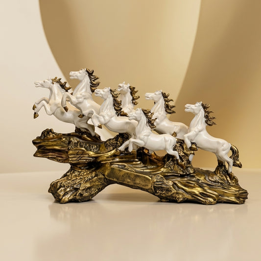 White And Gold Resin Showpiece For Spiritual Gift